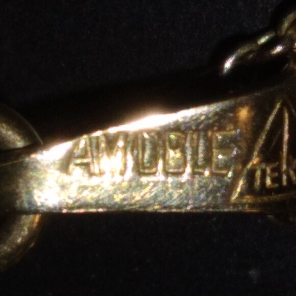 Vintage AM Double TEKA Theodor Klotz Gold Plated Flower Pendant Pearls  Necklace - Picture 5 of 6